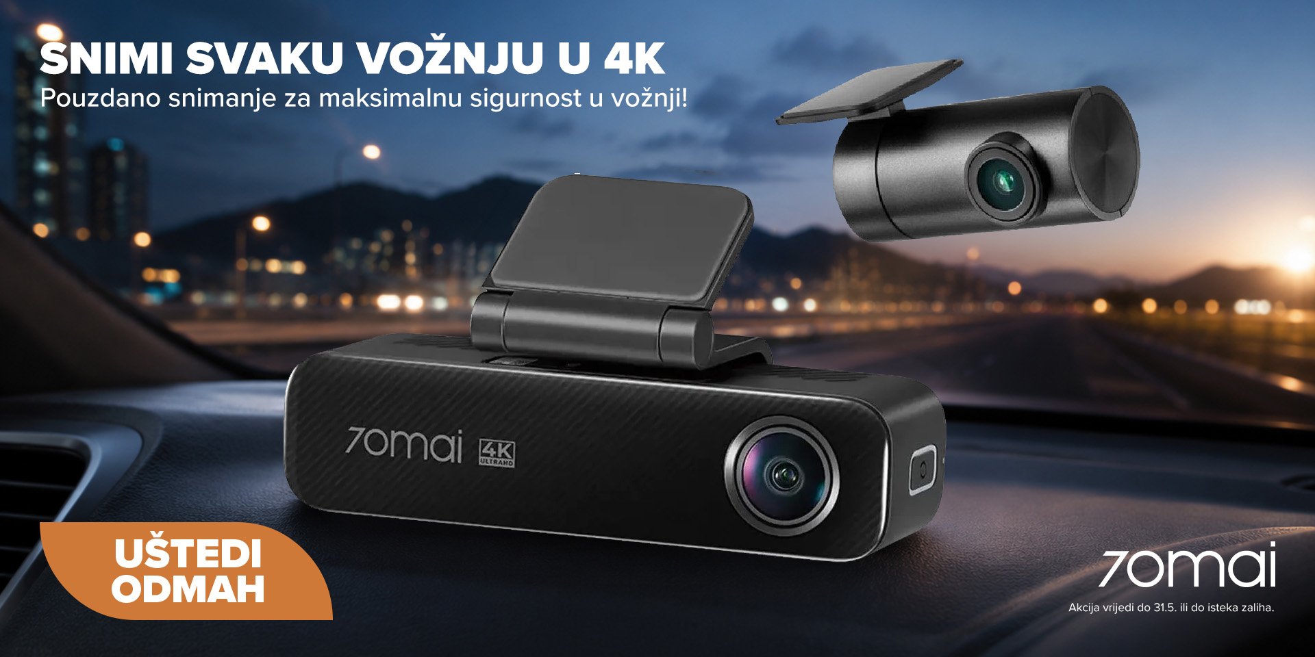 Auto kamere 70MAI na akciji